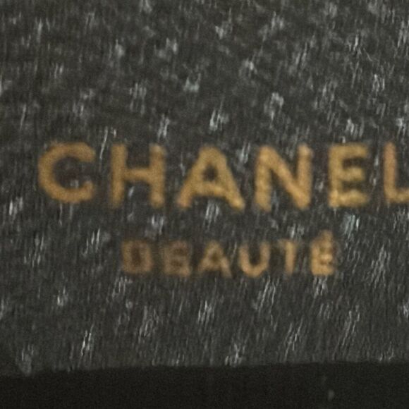 Chanel Beauty Women's Zip Around Crescent Cosmetic Bag Black Mesh Travel Pouch - Picture 7 of 12